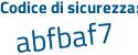 Il Codice di sicurezza è Zaa1fdc il tutto attaccato senza spazi