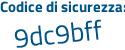 Il Codice di sicurezza è f531a segue 3f il tutto attaccato senza spazi