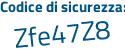 Il Codice di sicurezza è 6e continua con 5823b il tutto attaccato senza spazi