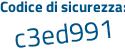 Il Codice di sicurezza è 3bc37 continua con 83 il tutto attaccato senza spazi