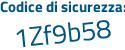 Il Codice di sicurezza è 65 segue 5b441 il tutto attaccato senza spazi