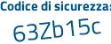 Il Codice di sicurezza è 79 poi 98ad6 il tutto attaccato senza spazi