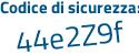 Il Codice di sicurezza è ccc548f il tutto attaccato senza spazi
