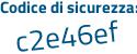 Il Codice di sicurezza è 763d9 segue 42 il tutto attaccato senza spazi