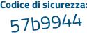 Il Codice di sicurezza è 5be6 continua con d5a il tutto attaccato senza spazi