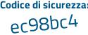 Il Codice di sicurezza è Z1e9d65 il tutto attaccato senza spazi
