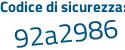 Il Codice di sicurezza è eZZc4Z7 il tutto attaccato senza spazi
