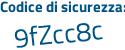 Il Codice di sicurezza è 169Z224 il tutto attaccato senza spazi