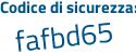 Il Codice di sicurezza è 3fe continua con caf9 il tutto attaccato senza spazi