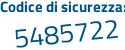 Il Codice di sicurezza è 5 segue 42bc7Z il tutto attaccato senza spazi