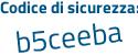 Il Codice di sicurezza è 76 segue 65eZc il tutto attaccato senza spazi