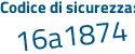 Il Codice di sicurezza è ff85 segue 7a1 il tutto attaccato senza spazi