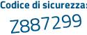 Il Codice di sicurezza è 7 segue e8b885 il tutto attaccato senza spazi