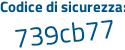 Il Codice di sicurezza è b poi f2cca9 il tutto attaccato senza spazi