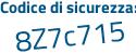Il Codice di sicurezza è 61bb1 segue ec il tutto attaccato senza spazi