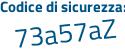 Il Codice di sicurezza è 13 segue Z4671 il tutto attaccato senza spazi