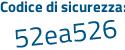Il Codice di sicurezza è 3 poi 942a53 il tutto attaccato senza spazi