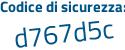 Il Codice di sicurezza è 47cacZ4 il tutto attaccato senza spazi