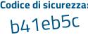 Il Codice di sicurezza è e4d4cde il tutto attaccato senza spazi