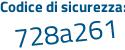 Il Codice di sicurezza è 8 poi eacZfb il tutto attaccato senza spazi