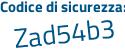 Il Codice di sicurezza è 95d segue 6Zce il tutto attaccato senza spazi