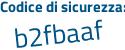 Il Codice di sicurezza è 8f4f segue 9bc il tutto attaccato senza spazi