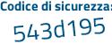 Il Codice di sicurezza è dZ continua con 29Zf1 il tutto attaccato senza spazi