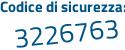 Il Codice di sicurezza è c9 poi 574f5 il tutto attaccato senza spazi