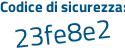 Il Codice di sicurezza è dc segue 66e25 il tutto attaccato senza spazi