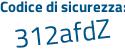 Il Codice di sicurezza è a65d7Zd il tutto attaccato senza spazi