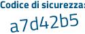Il Codice di sicurezza è 2e9a4b1 il tutto attaccato senza spazi