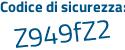 Il Codice di sicurezza è df437 continua con fe il tutto attaccato senza spazi