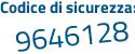 Il Codice di sicurezza è ed1325c il tutto attaccato senza spazi