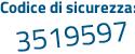 Il Codice di sicurezza è 6 segue 677973 il tutto attaccato senza spazi