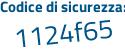 Il Codice di sicurezza è 6ZZ poi 598b il tutto attaccato senza spazi