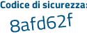 Il Codice di sicurezza è a poi 7a97f6 il tutto attaccato senza spazi