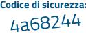 Il Codice di sicurezza è 5Z695 segue 3f il tutto attaccato senza spazi