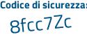 Il Codice di sicurezza è 577da poi 3a il tutto attaccato senza spazi