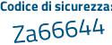 Il Codice di sicurezza è f683 poi 989 il tutto attaccato senza spazi