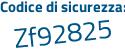 Il Codice di sicurezza è 6ddf poi cZc il tutto attaccato senza spazi
