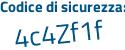Il Codice di sicurezza è 6d segue 33996 il tutto attaccato senza spazi