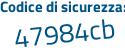 Il Codice di sicurezza è 382 continua con 8665 il tutto attaccato senza spazi