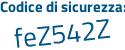 Il Codice di sicurezza è 69 poi 4d55Z il tutto attaccato senza spazi