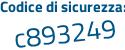 Il Codice di sicurezza è d627 poi 52c il tutto attaccato senza spazi