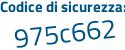 Il Codice di sicurezza è 1aeeb segue b5 il tutto attaccato senza spazi