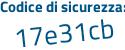 Il Codice di sicurezza è Z5 poi 11b72 il tutto attaccato senza spazi