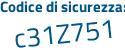 Il Codice di sicurezza è f764d segue cd il tutto attaccato senza spazi