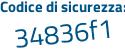 Il Codice di sicurezza è f492a segue f4 il tutto attaccato senza spazi
