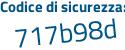 Il Codice di sicurezza è adc48 segue 2d il tutto attaccato senza spazi