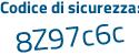 Il Codice di sicurezza è c continua con c8ad2e il tutto attaccato senza spazi
